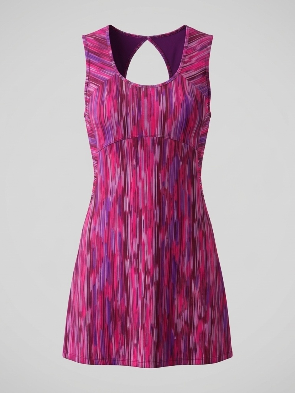 prAna Calico Dress Medium Pink Purple Print Sleeveless Athletic